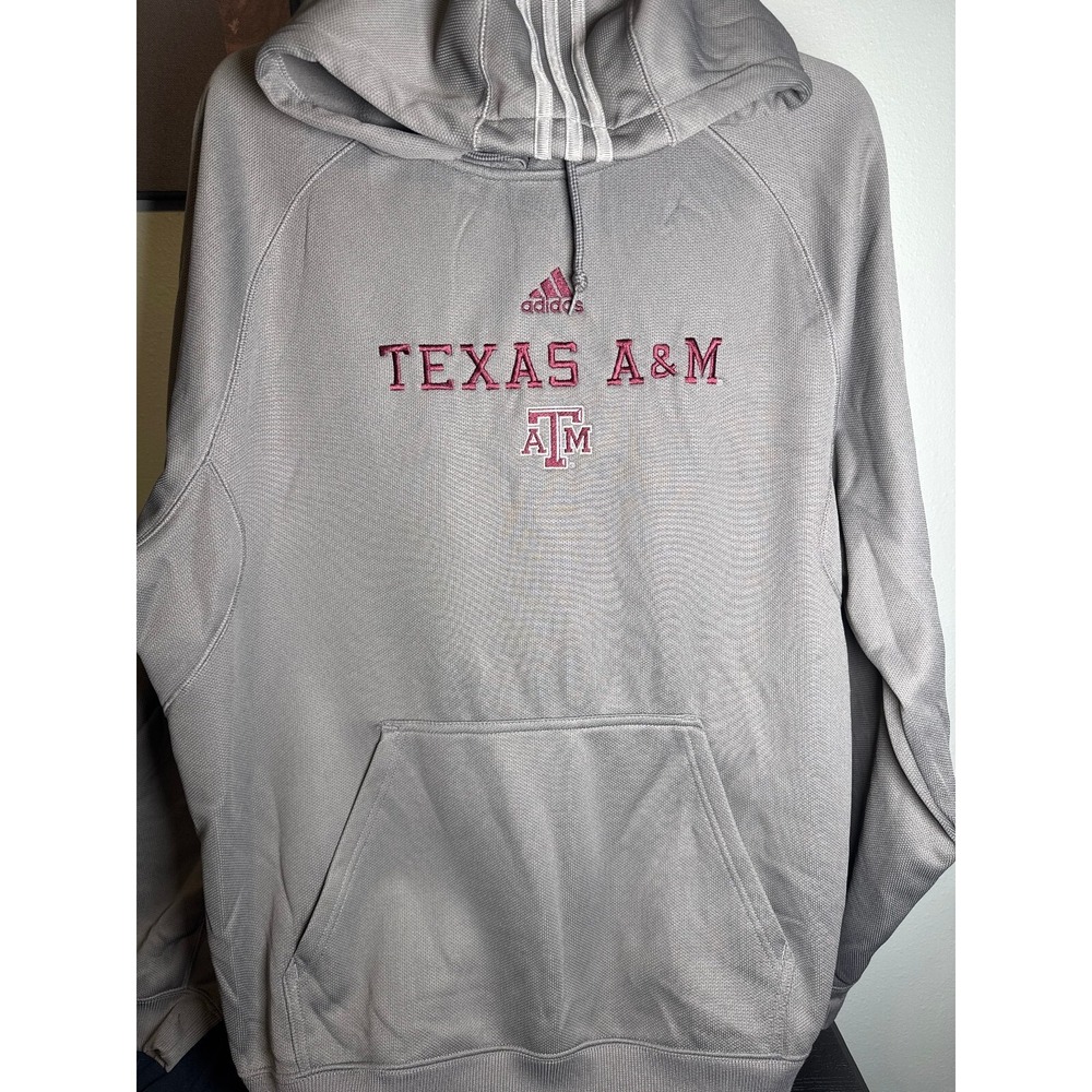 Adidas Texas A&M Gray Hoodie Sweatshirt Size XL
